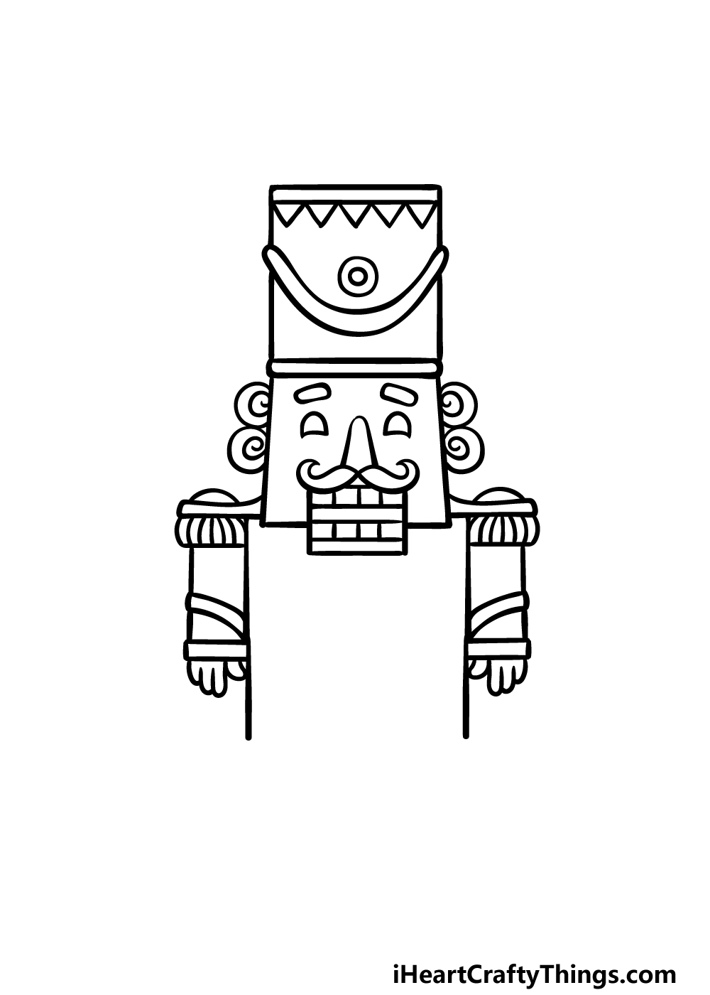 how to draw a Nutcracker step 3