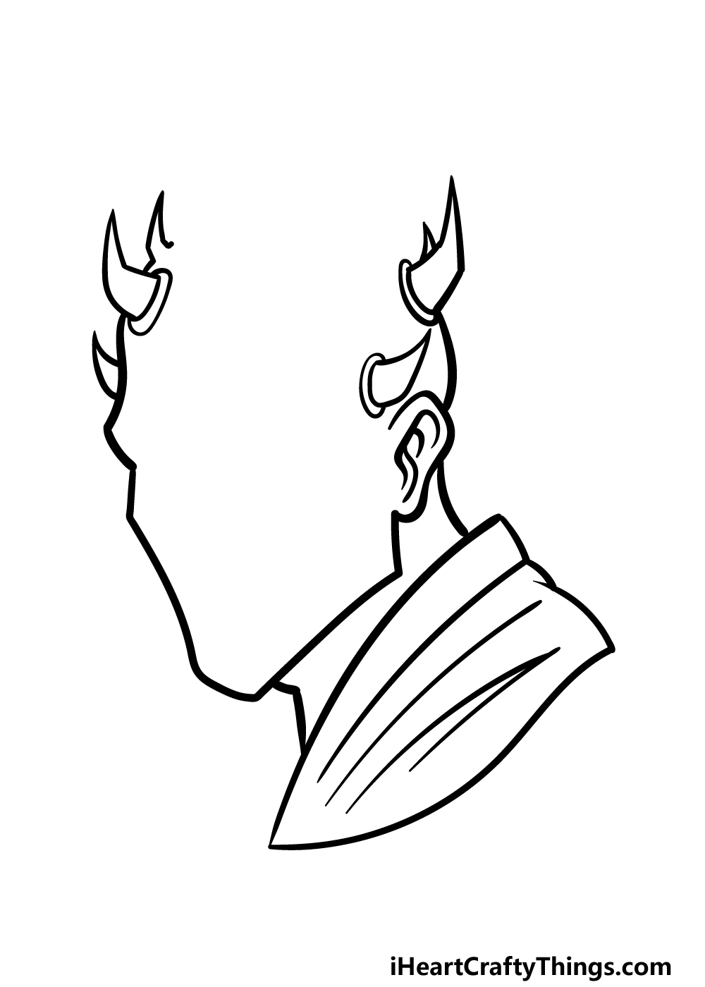how to draw Darth Maul step 3