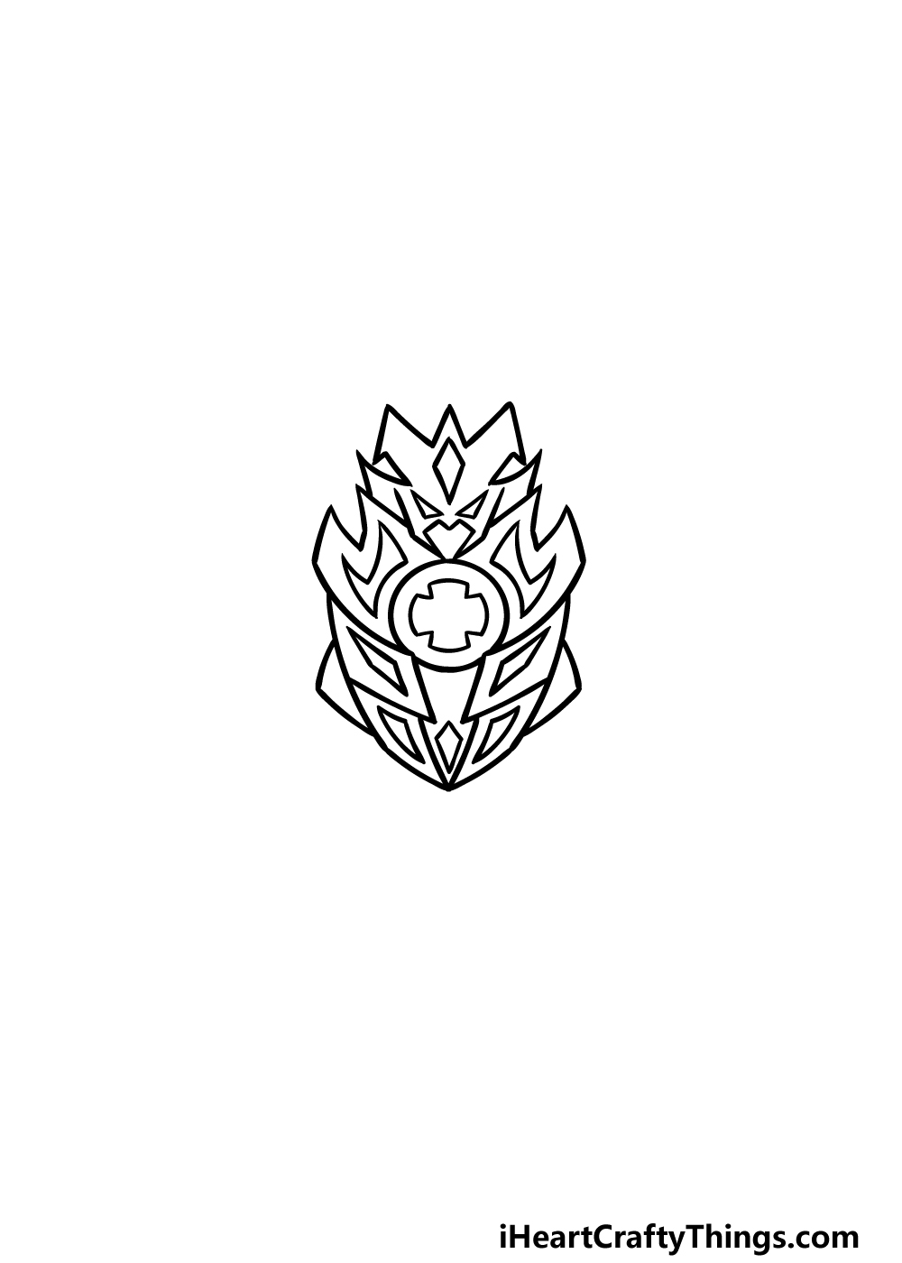 how to draw a Beyblade step 3