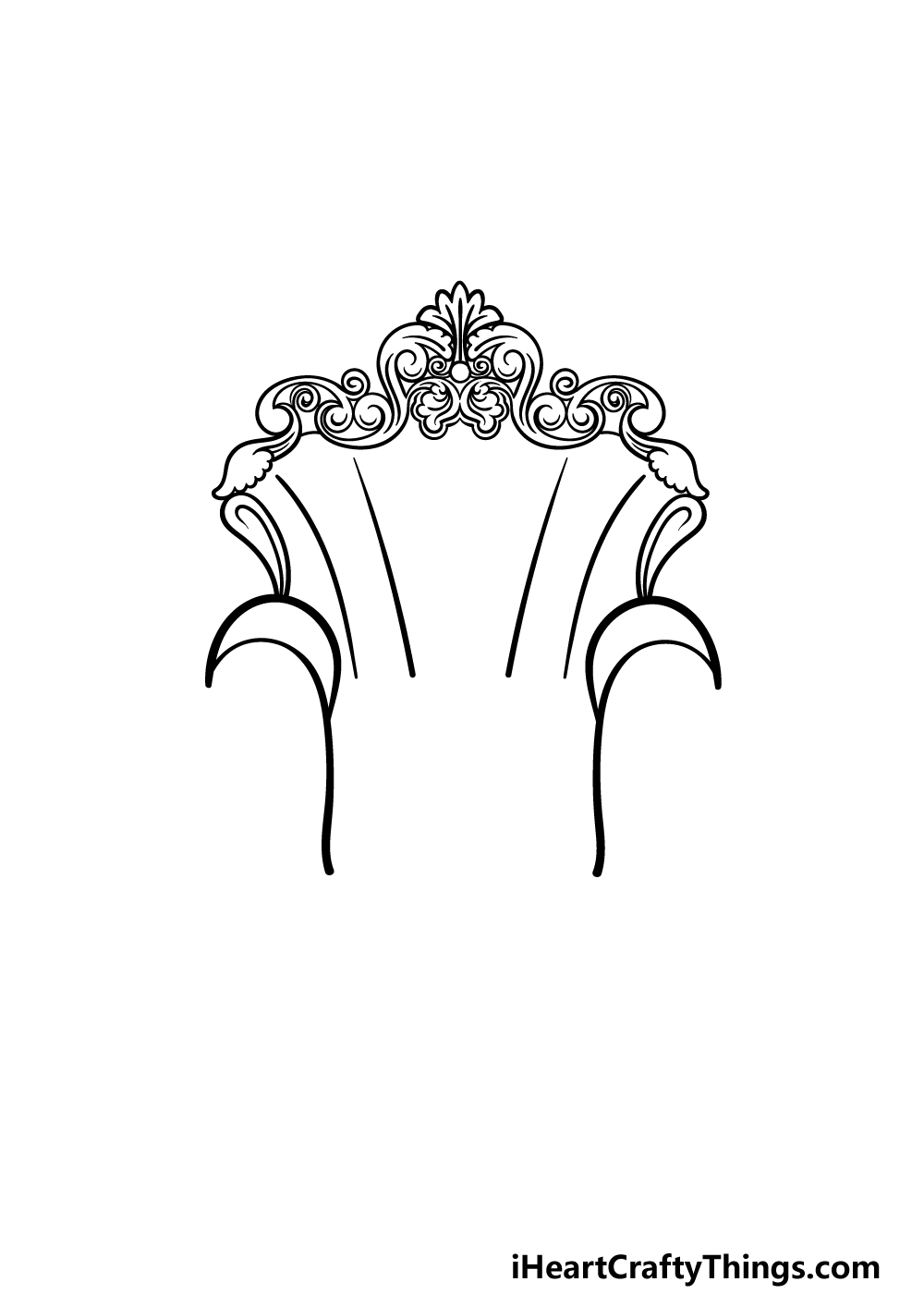 how to draw a Throne step 3