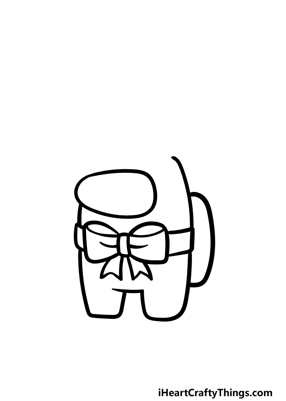 how to draw Among Us step 3