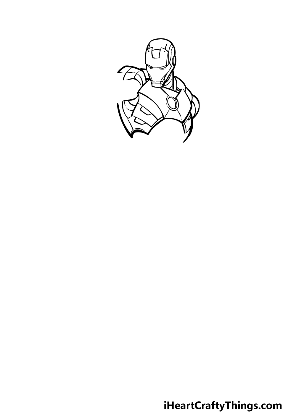 how to draw Iron Man step 3