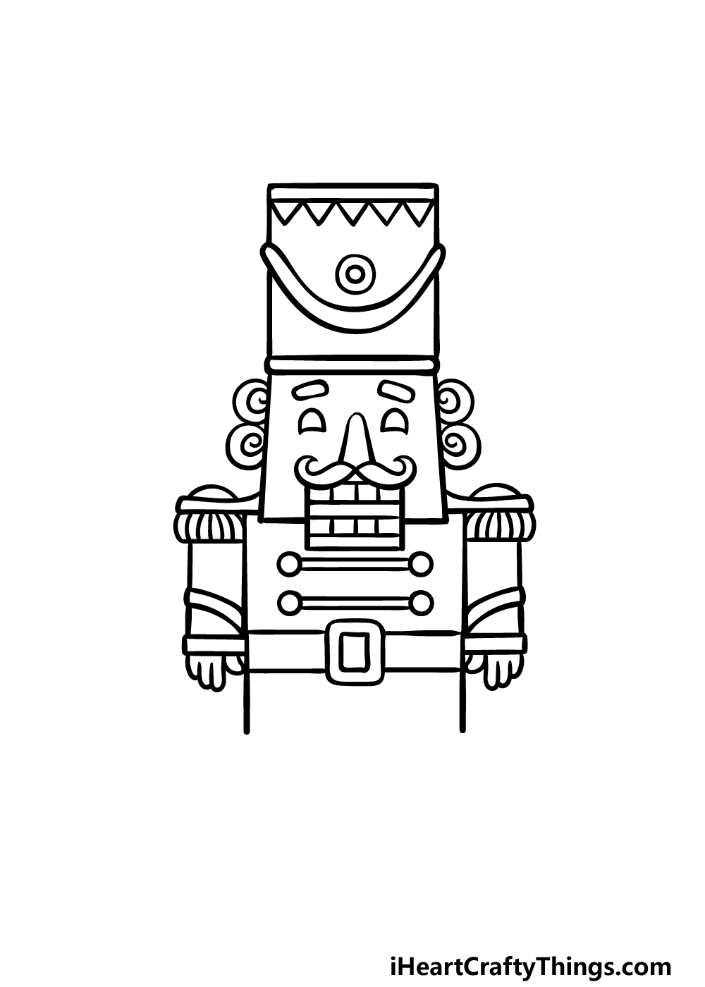 how to draw a Nutcracker step 4