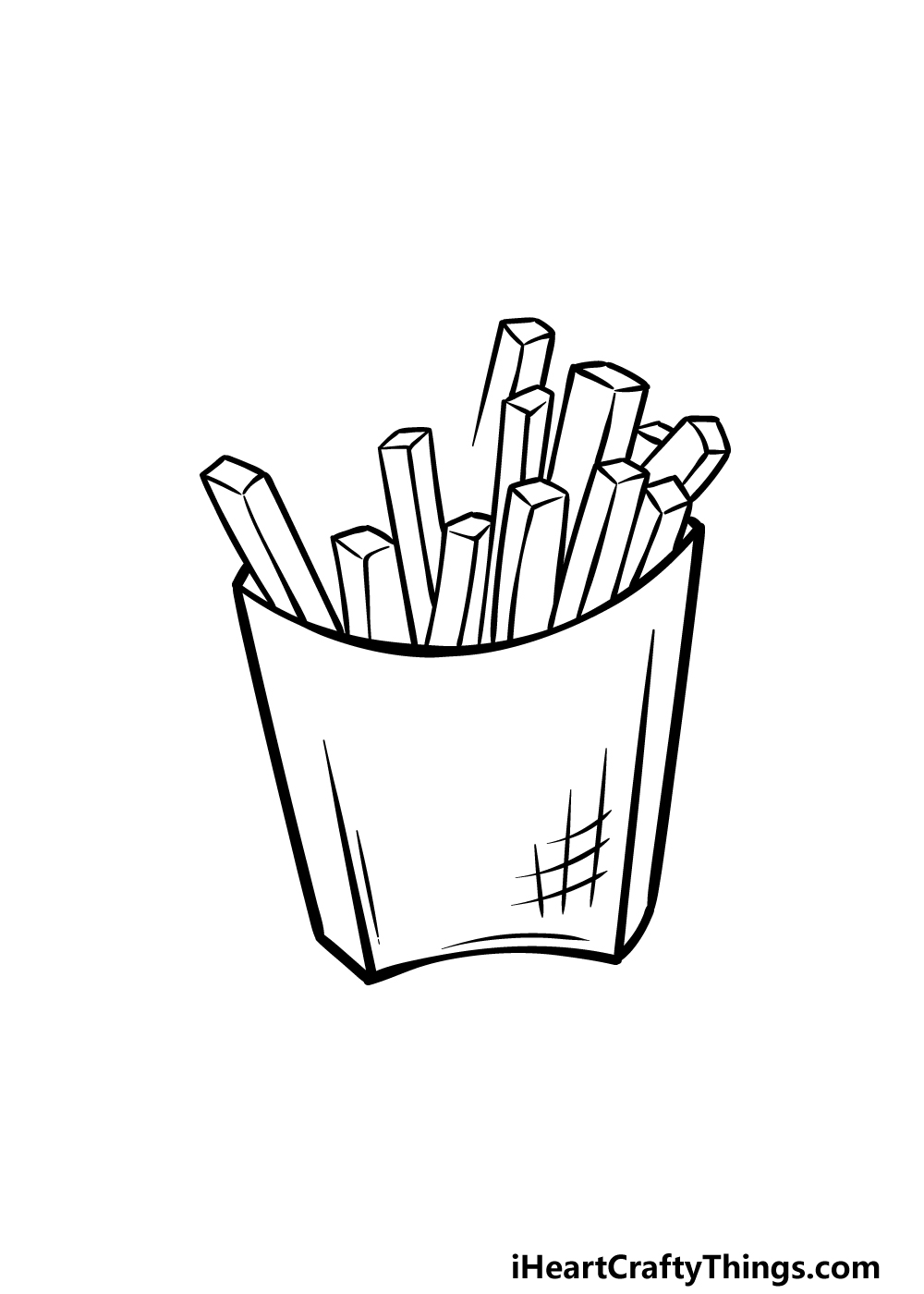 how to draw French Fries step 4