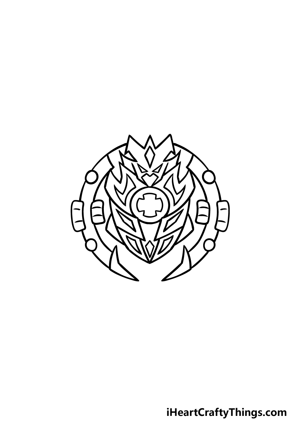 how to draw a Beyblade step 4