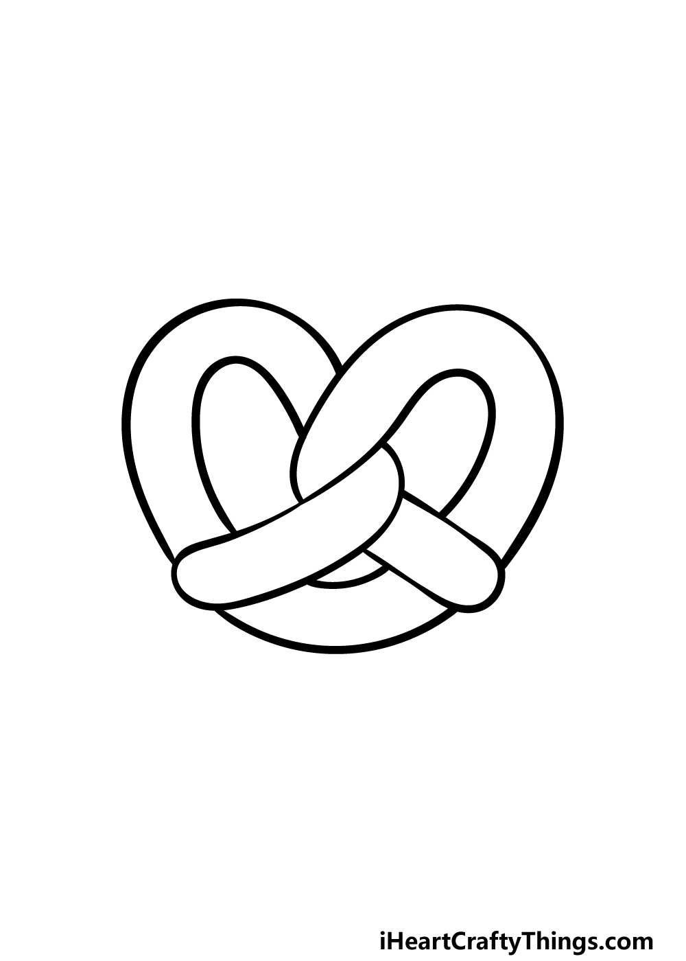 how to draw a Pretzel step 4