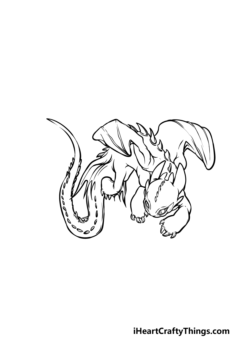 how to draw Toothless step 5