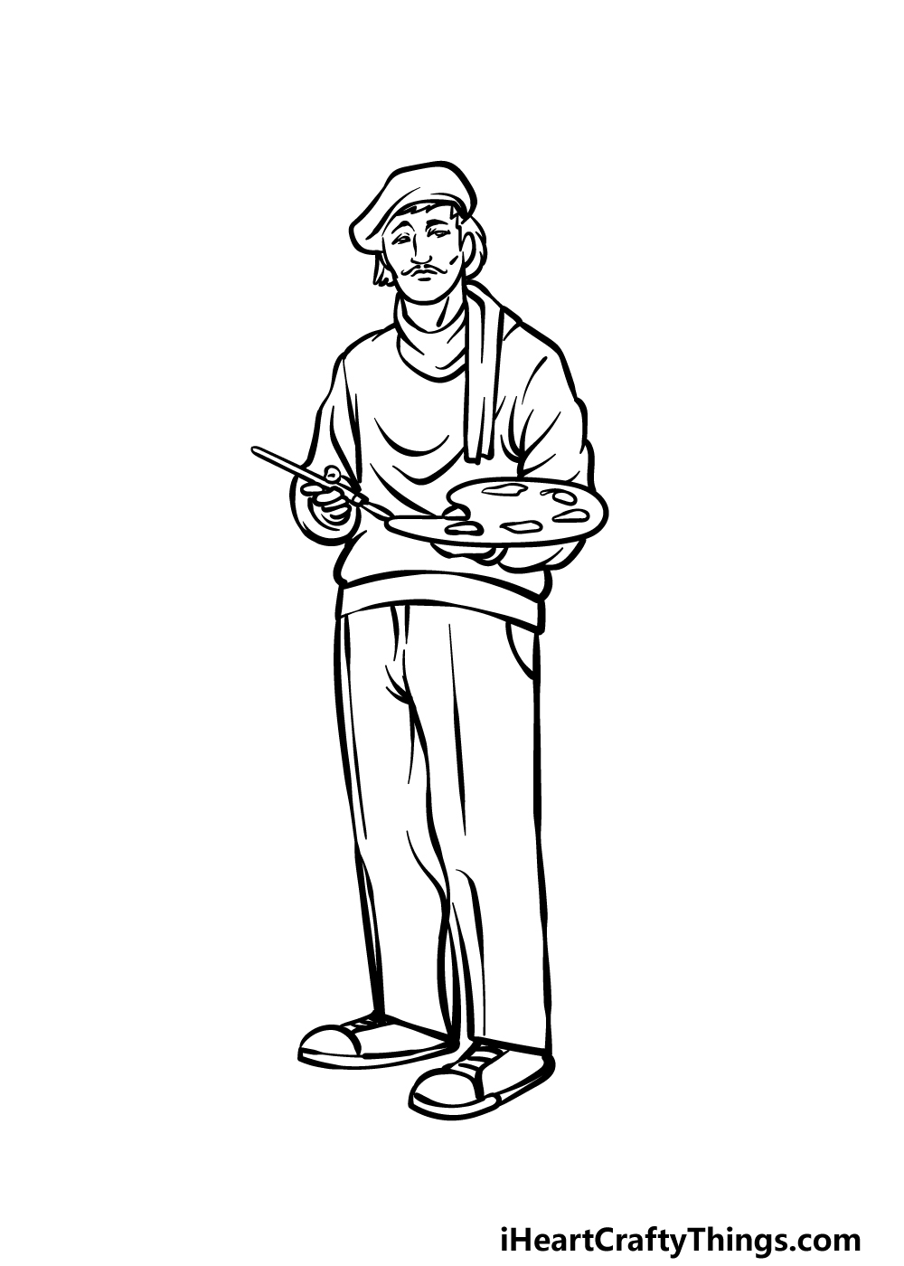 how to draw an Artist step 5
