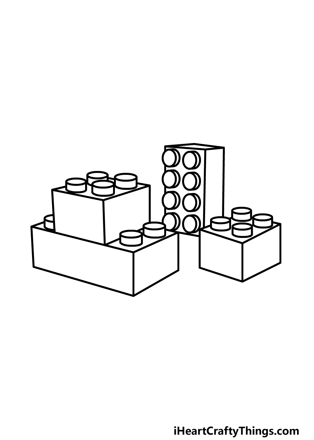 how to draw Lego step 5