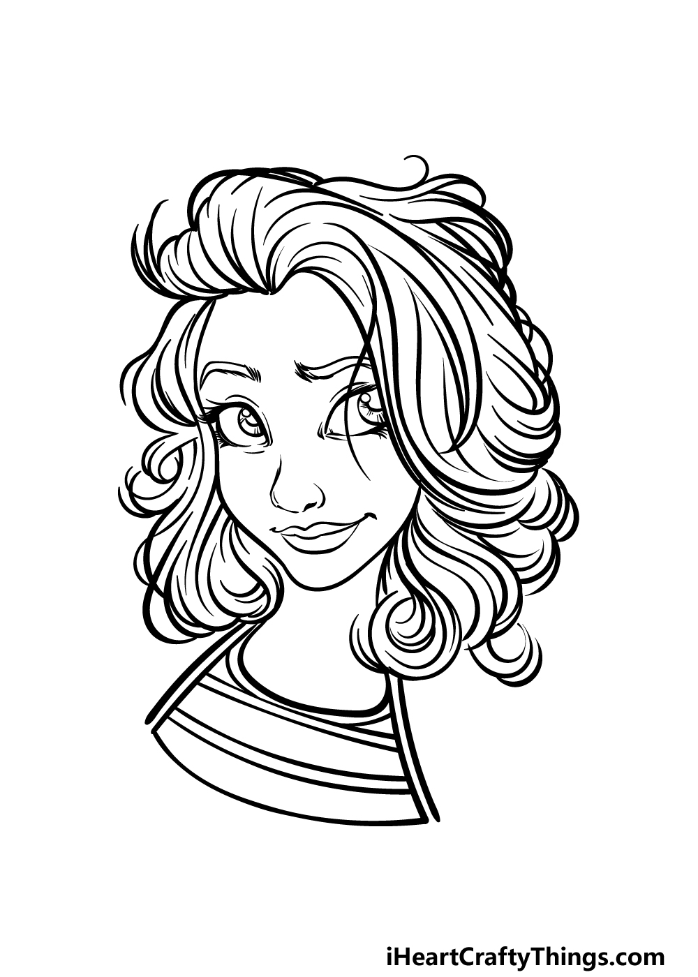how to draw a Self Portrait step 5