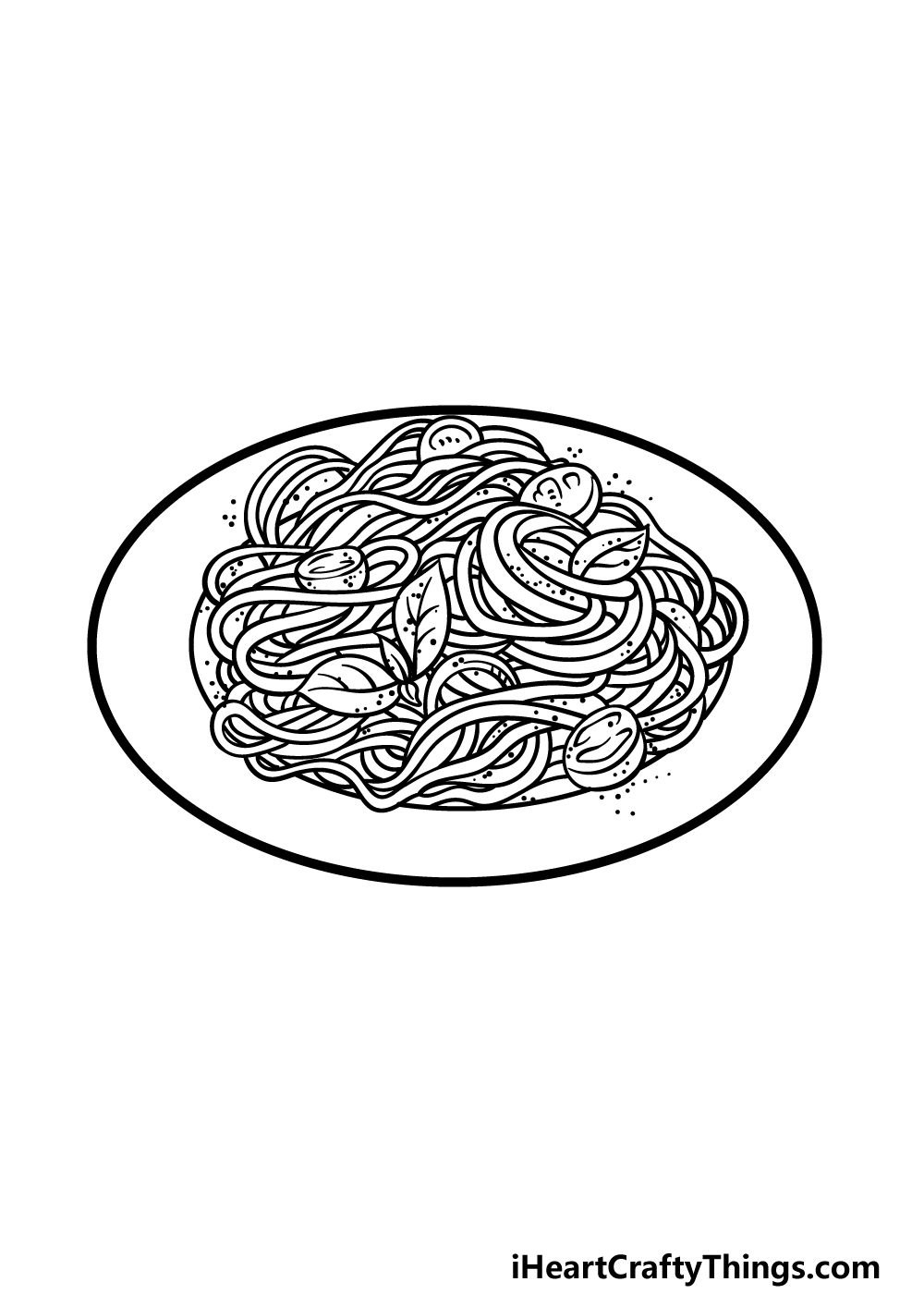 how to draw pasta step 5