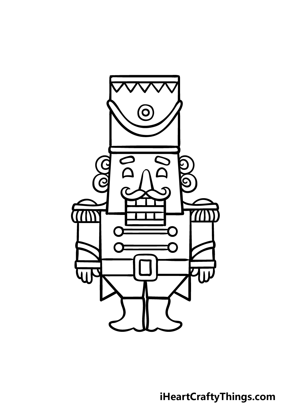 how to draw a Nutcracker step 5