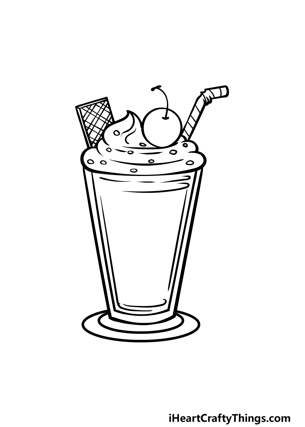 how to draw a Milkshake step 5