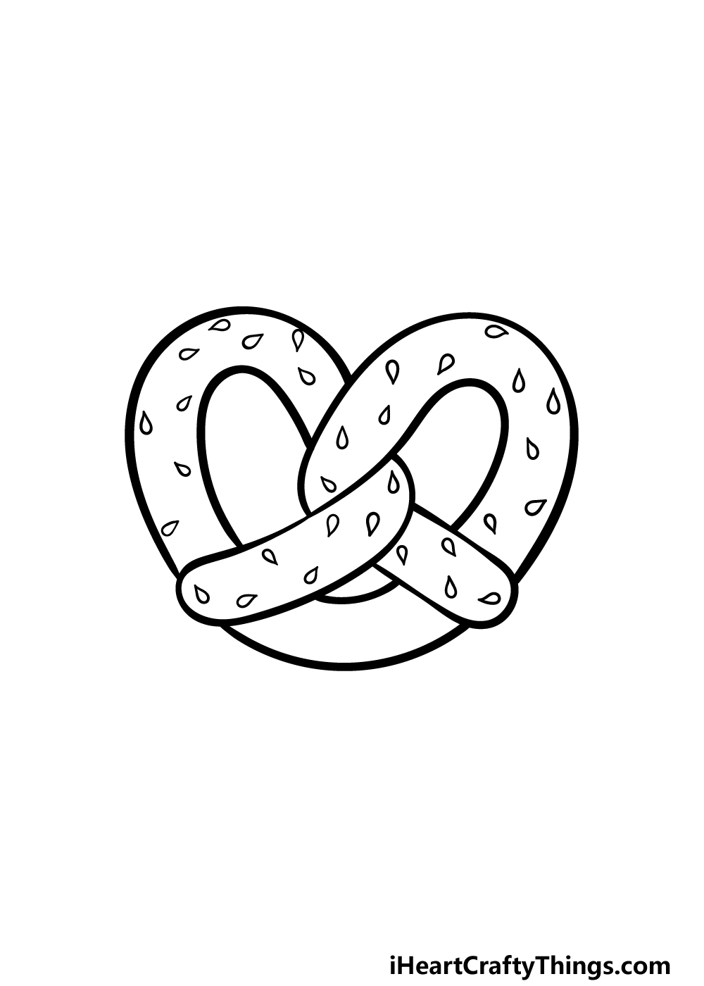 how to draw a Pretzel step 5 