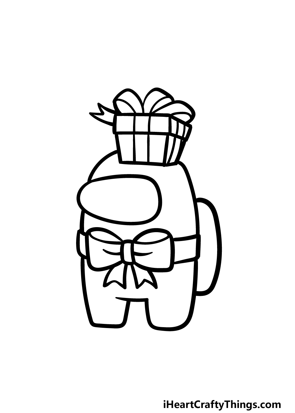 how to draw Among Us step 5