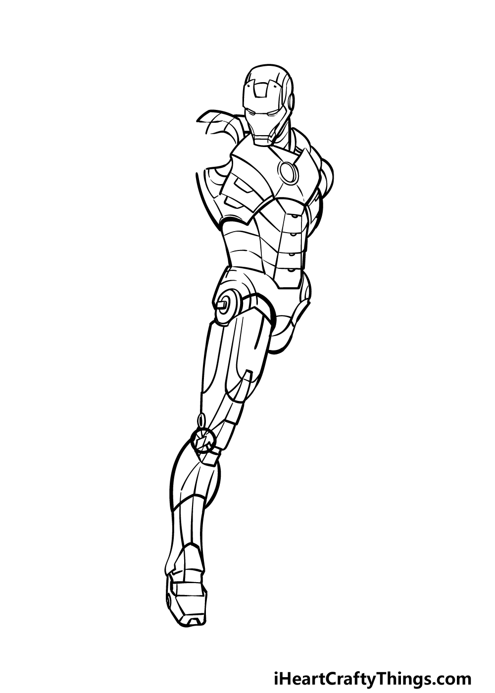 how to draw Iron Man step 5