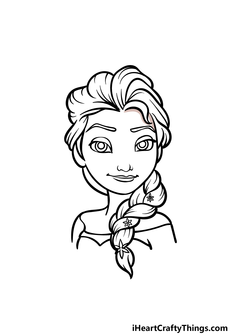 how to draw Elsa step 5