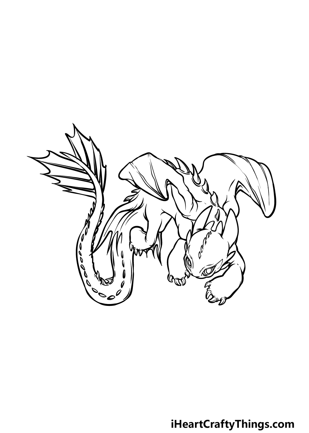 how to draw Toothless step 6