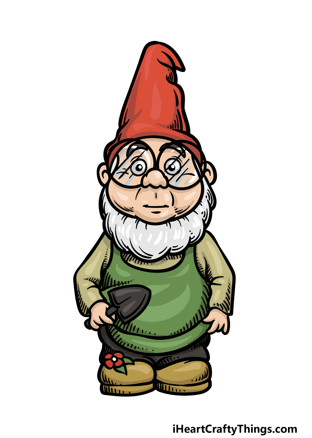 how to draw a Gnome step 6