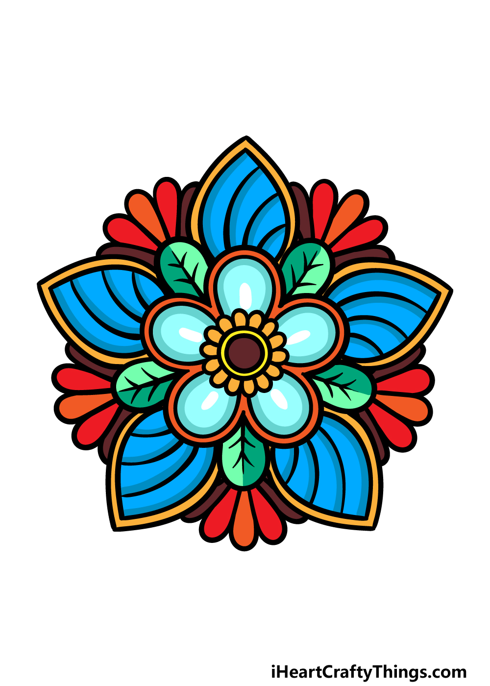 how to draw a Colorful Drawing step 6