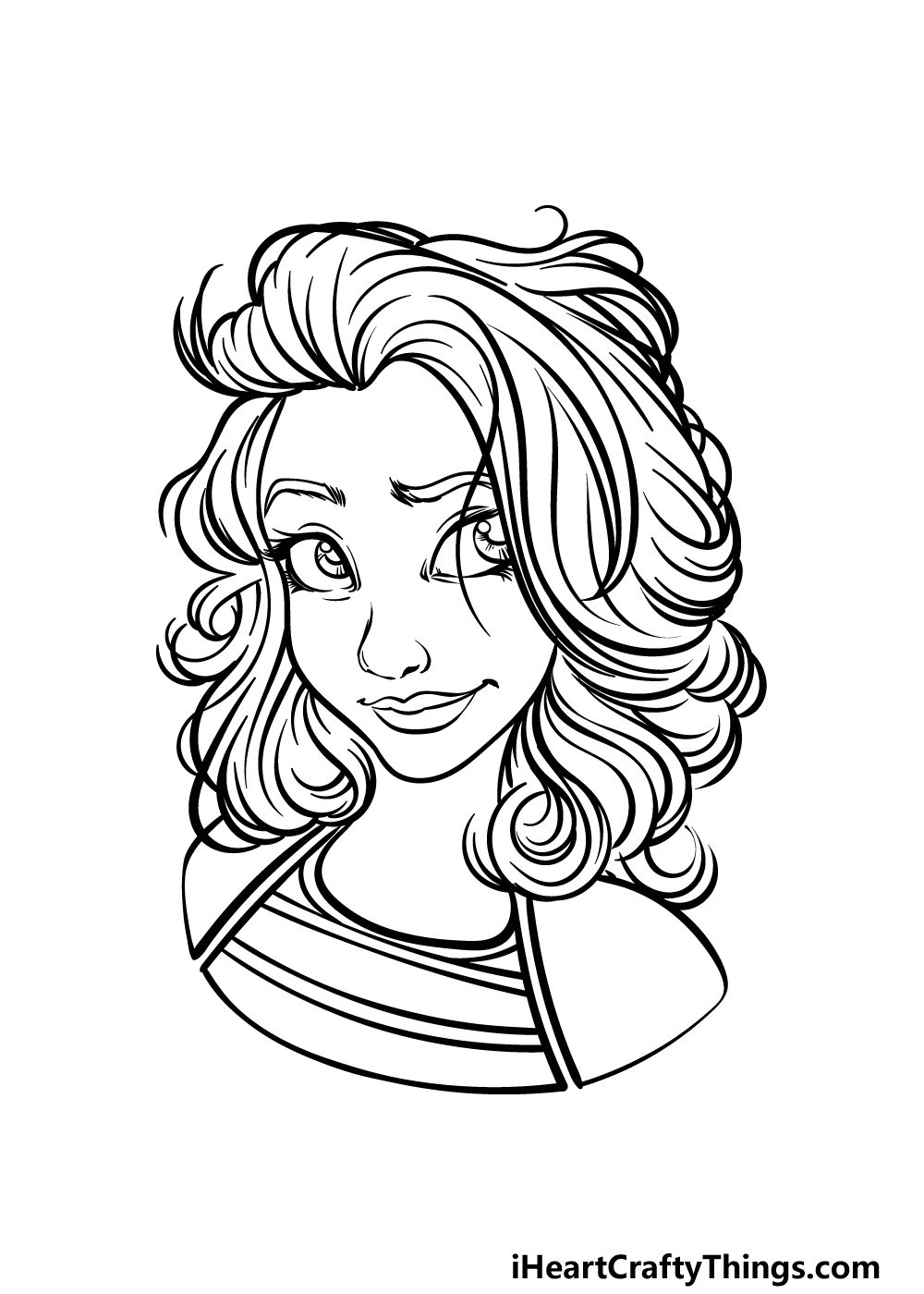 how to draw a Self Portrait step 6