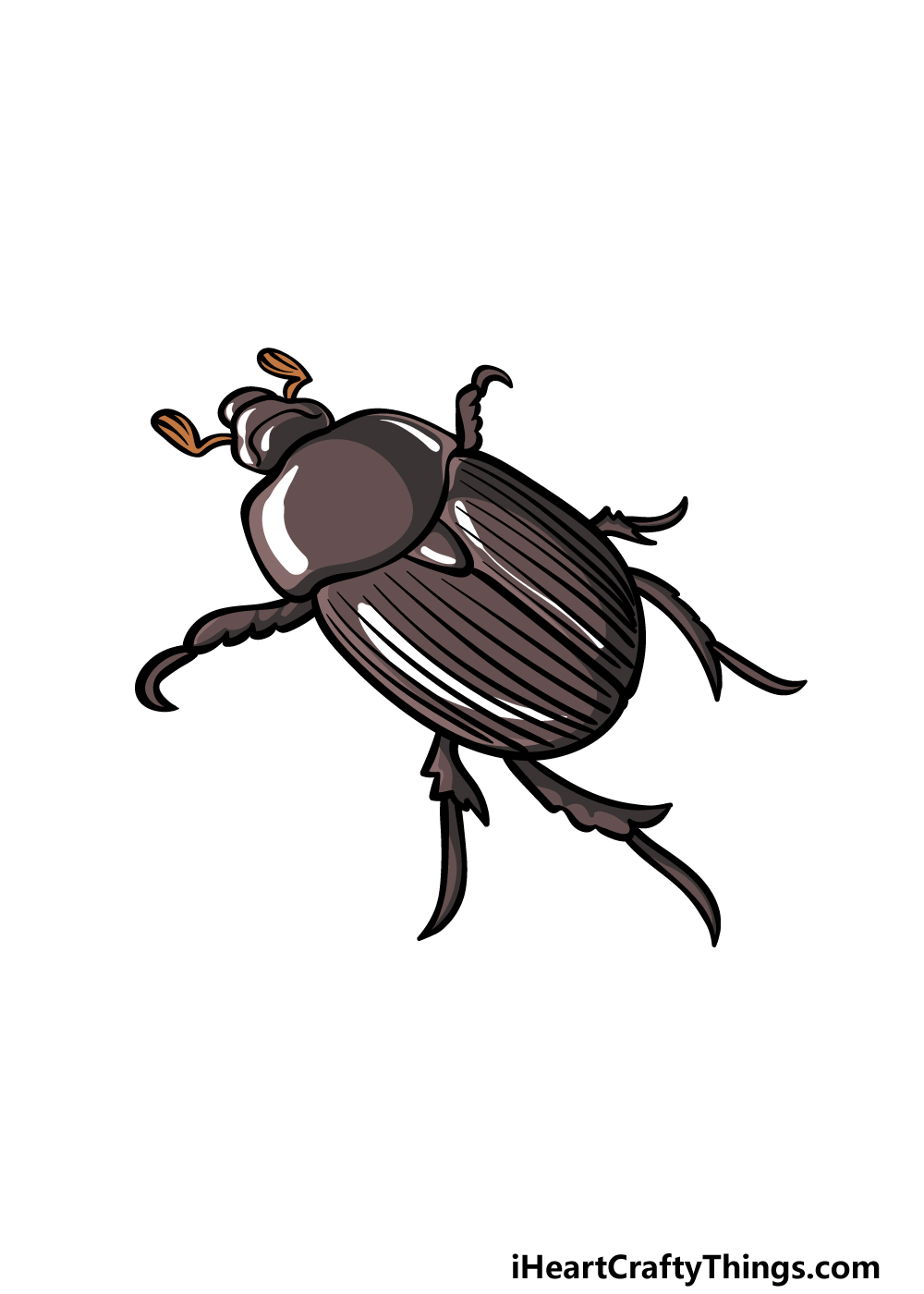 how to draw a Beetle step 6