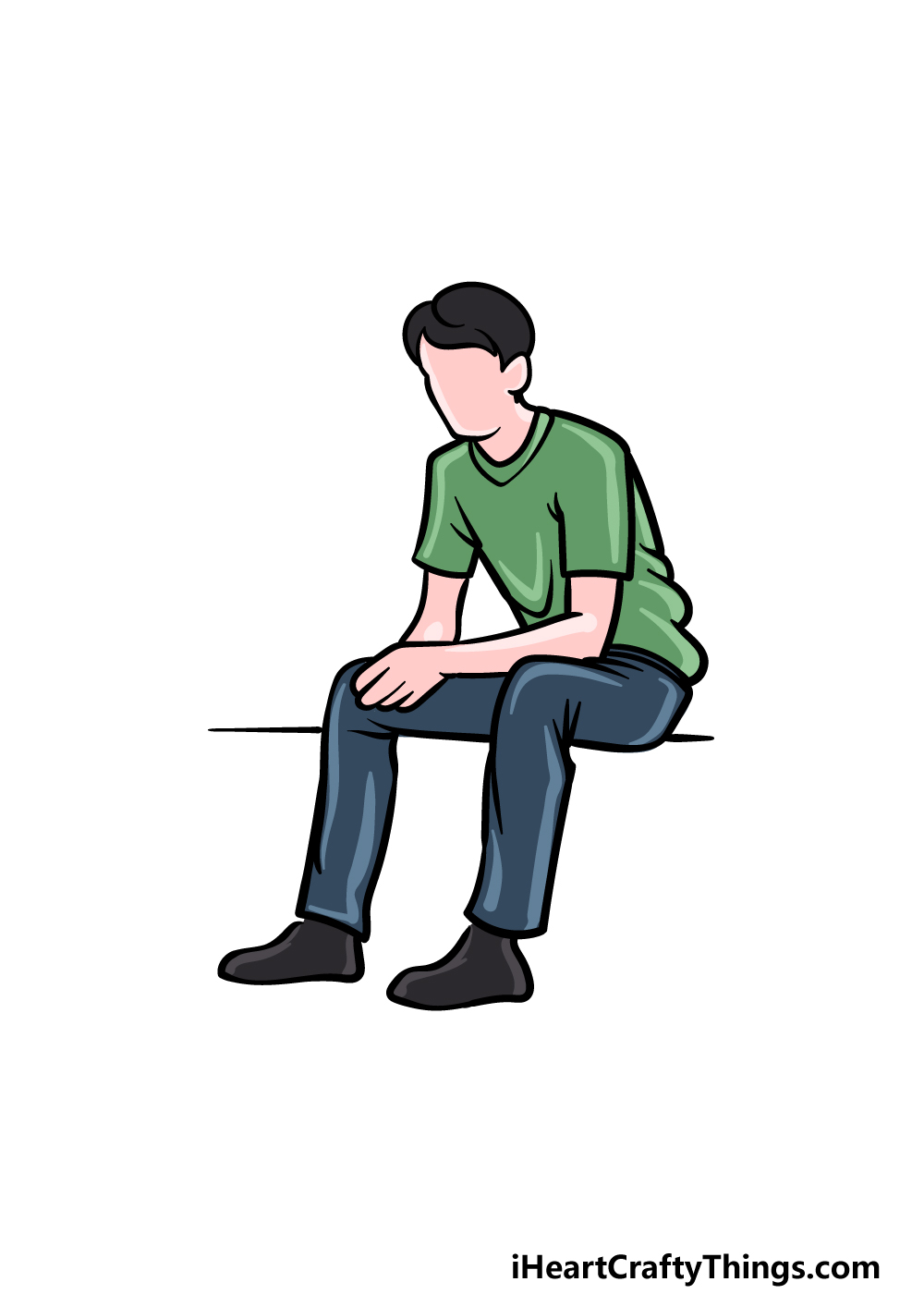 how to draw a Person’s Outline step 6