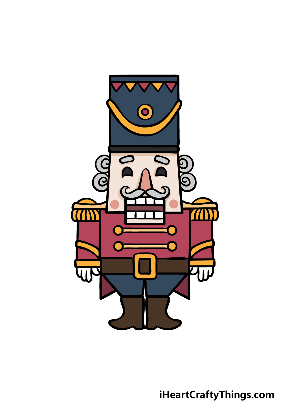 how to draw a Nutcracker step 6
