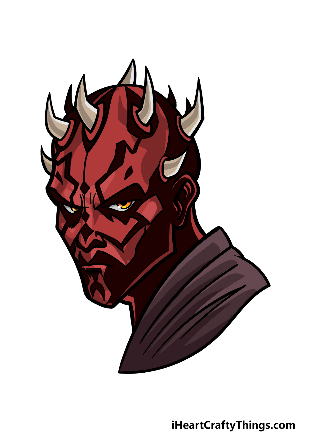 how to draw Darth Maul step 6