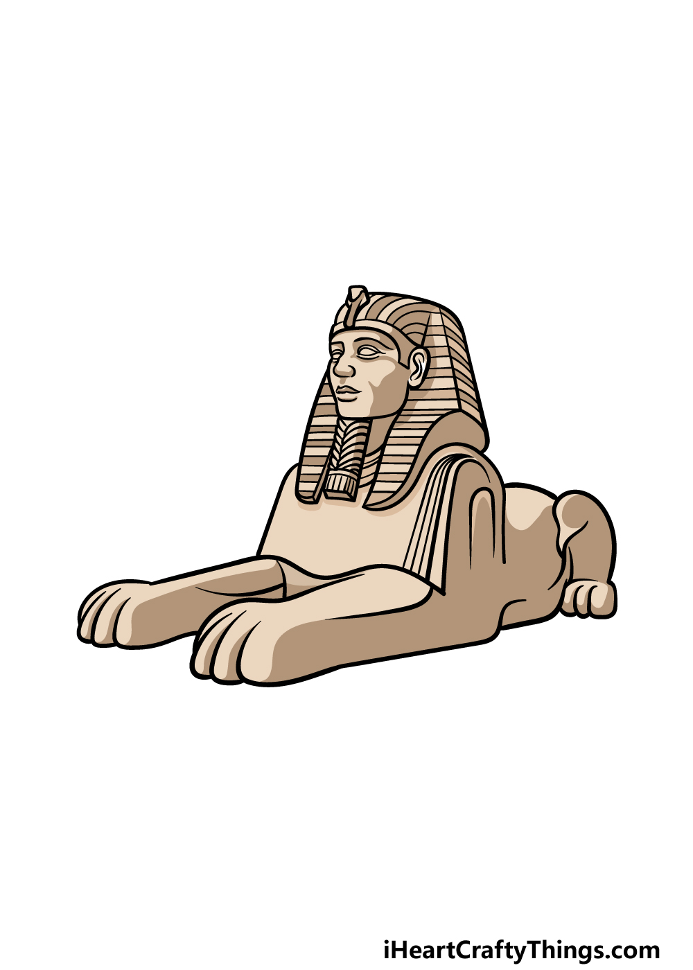 how to draw The Sphinx step 6
