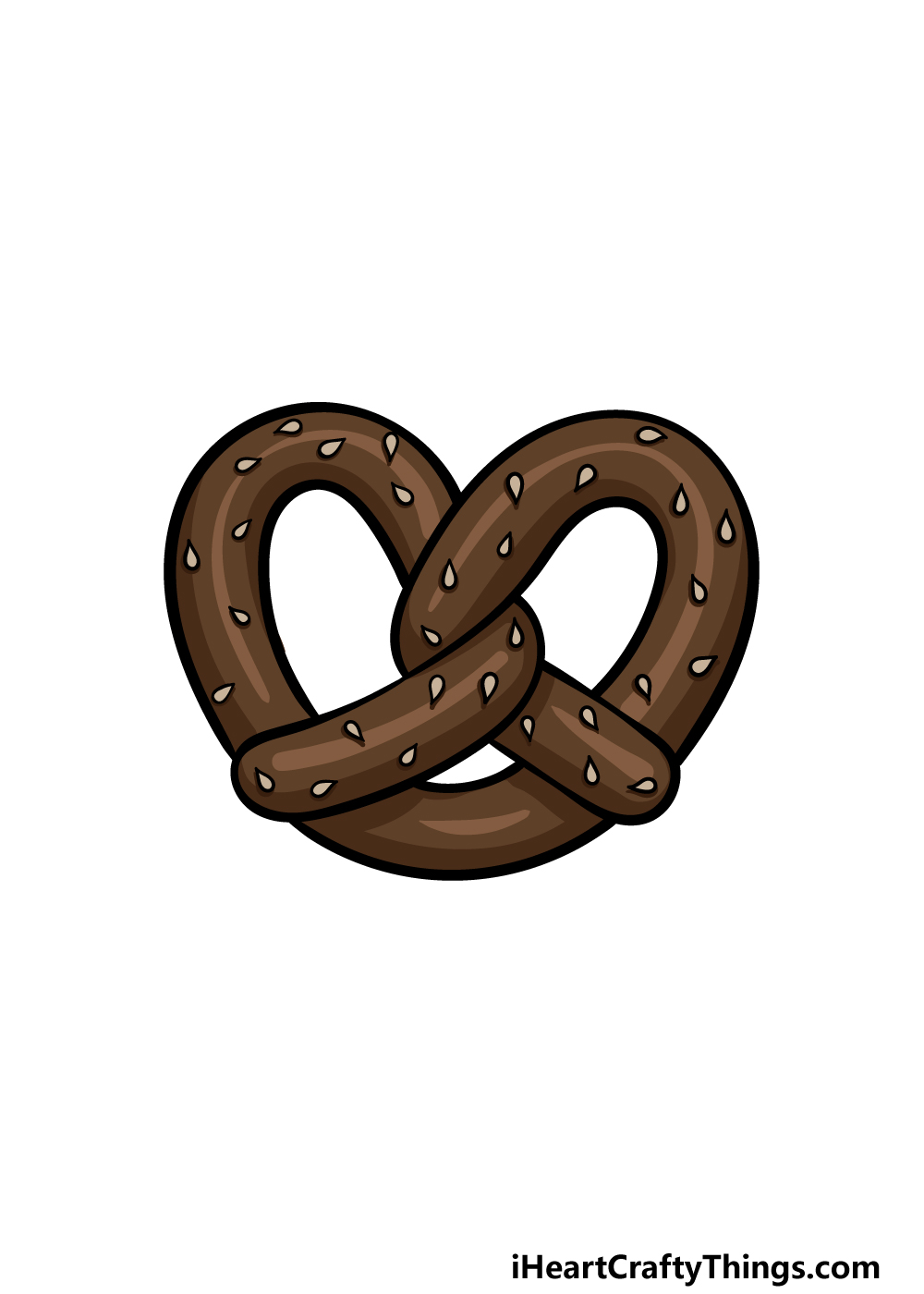 how to draw a Pretzel step 6