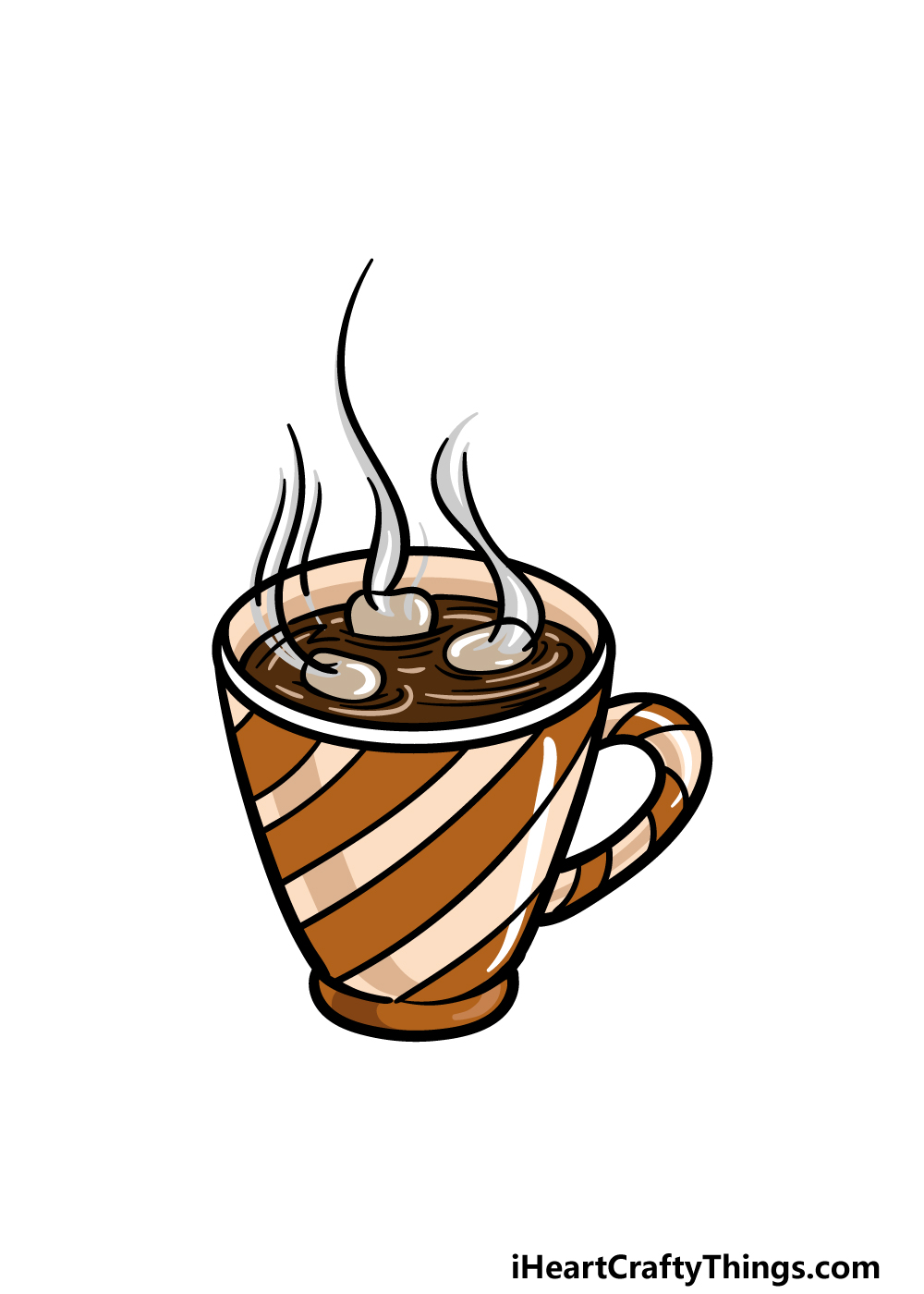 how to draw Hot Chocolate step 6