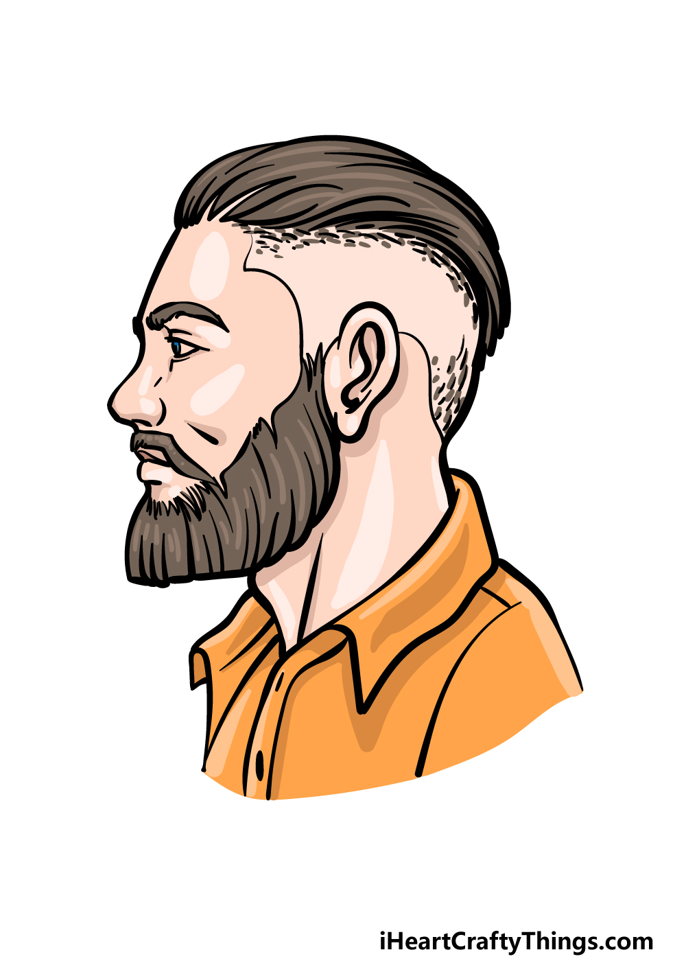 how to draw a Side Profile step 6