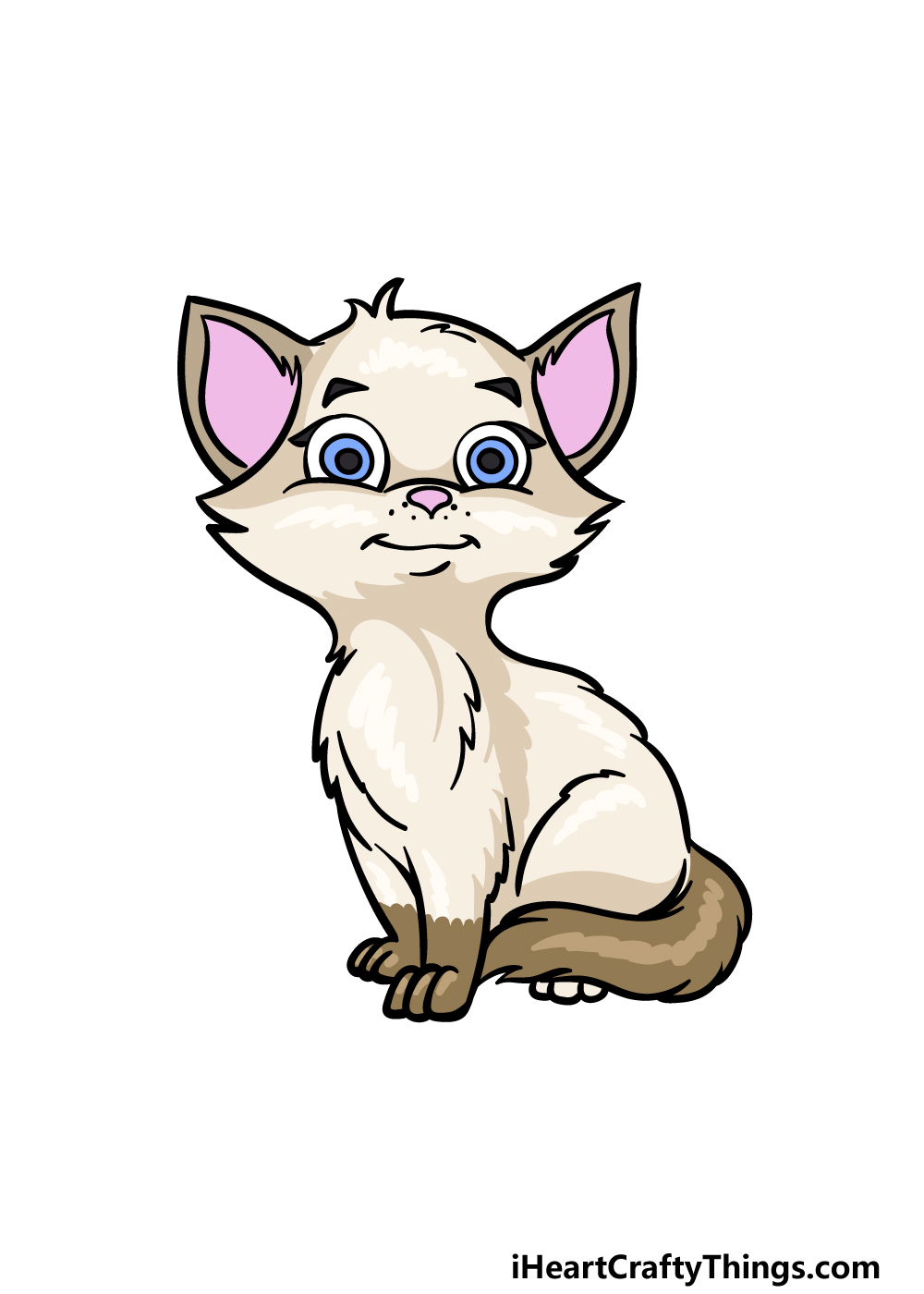 how to draw a Cartoon Cat step 6