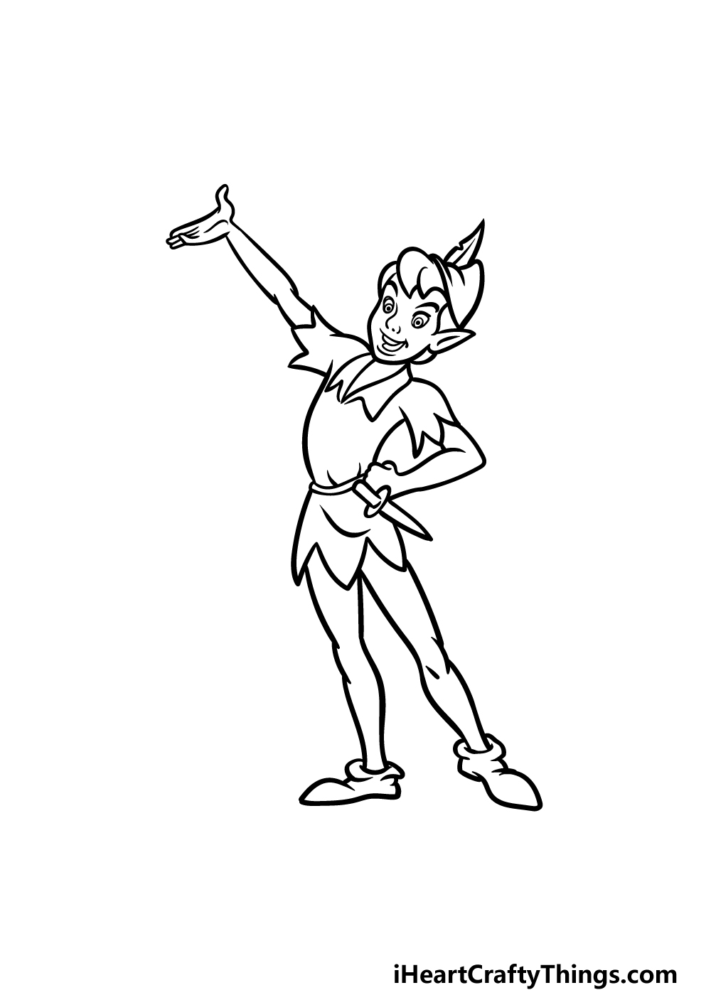 how to draw Peter Pan step 6