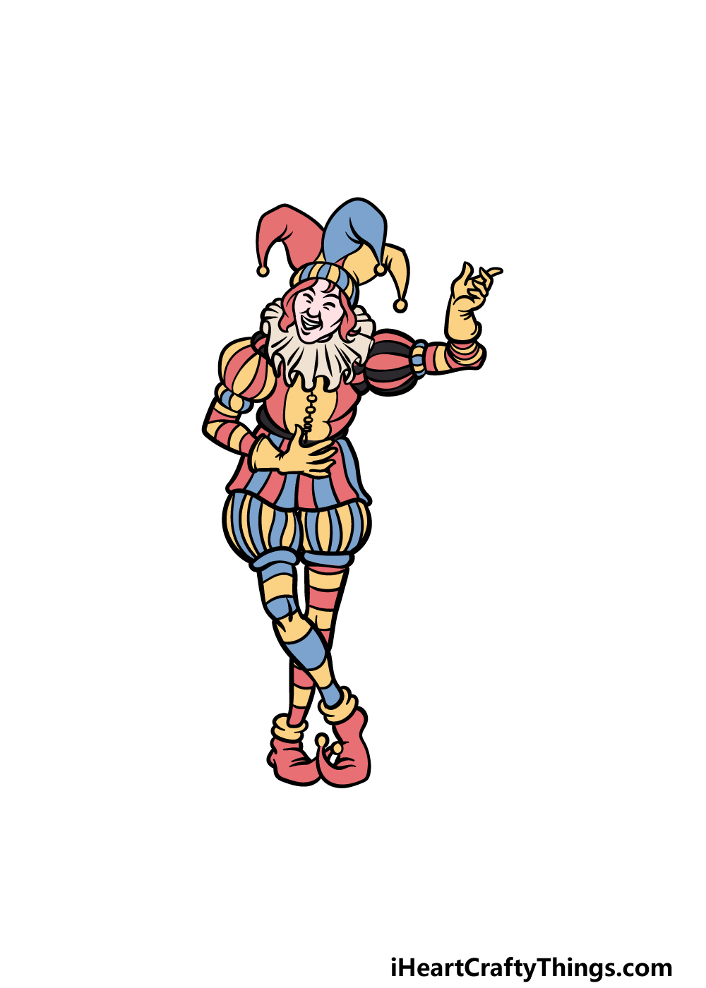 how to draw a Jester step 7