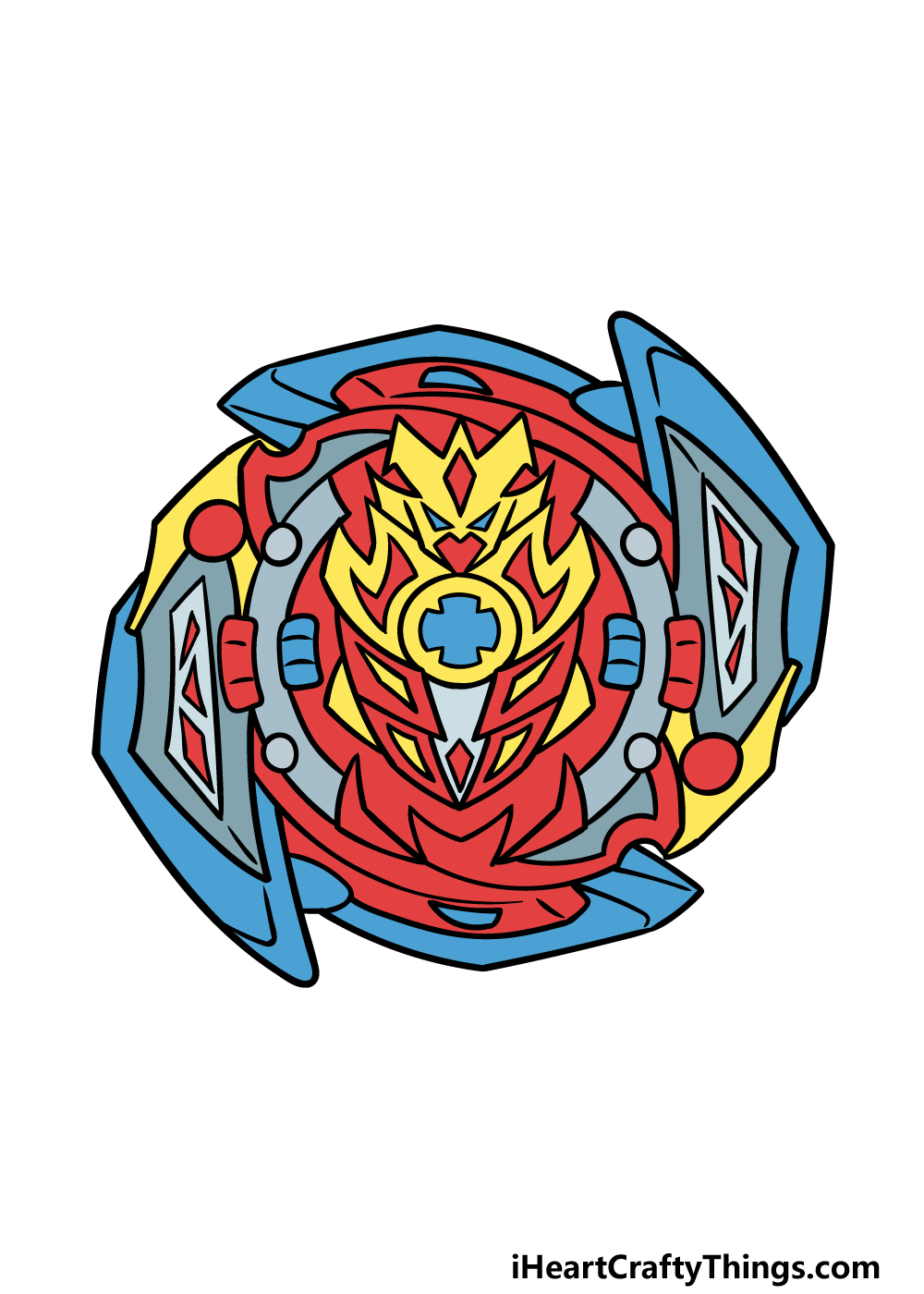 how to draw a Beyblade step 7