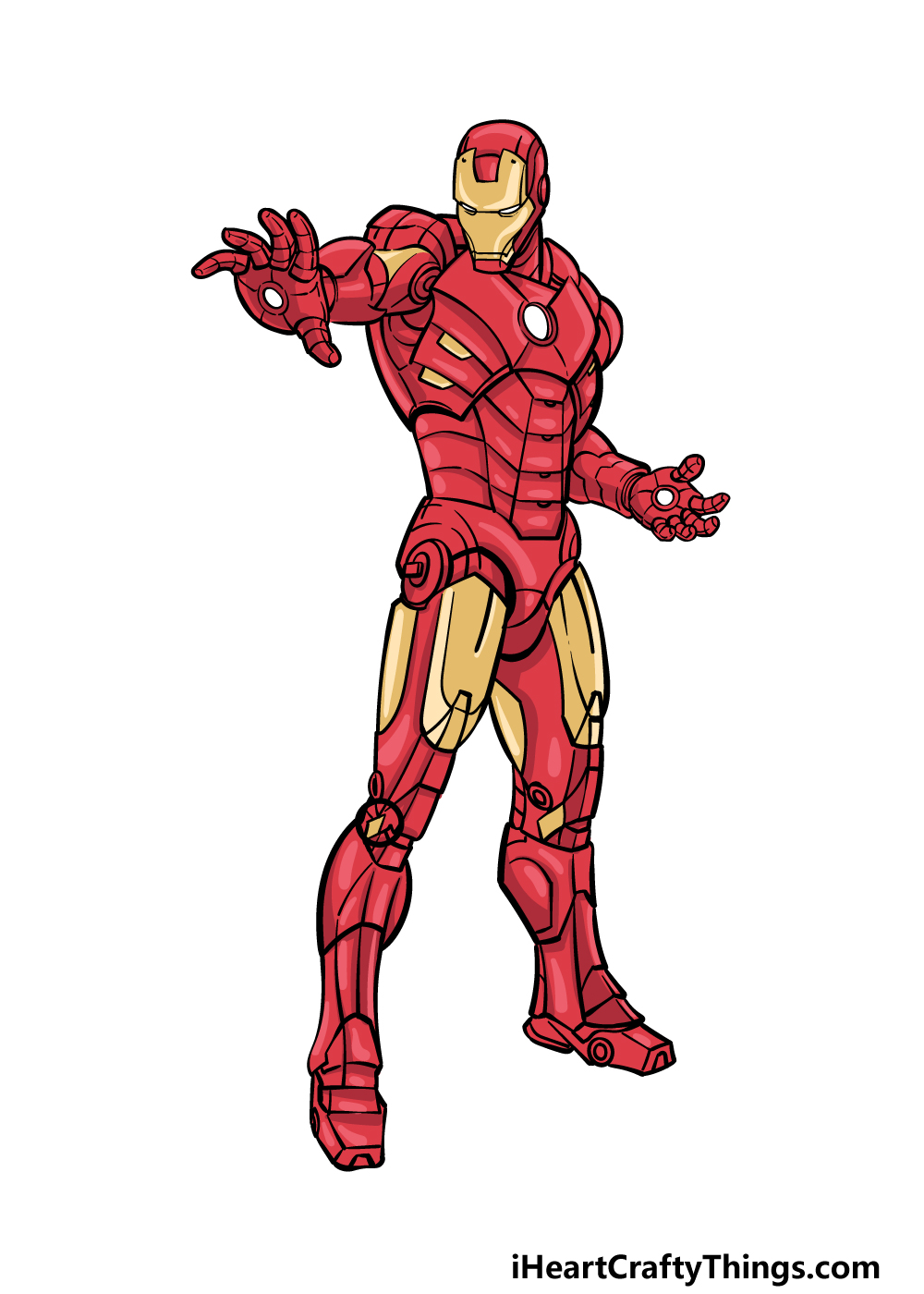 how to draw Iron Man step 8