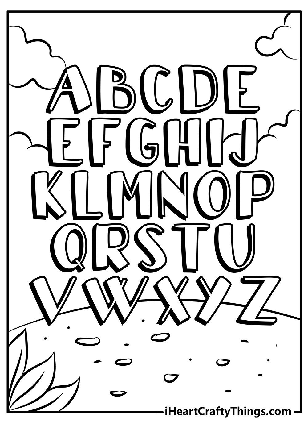 Alphabet Coloring Pages free printable for kids