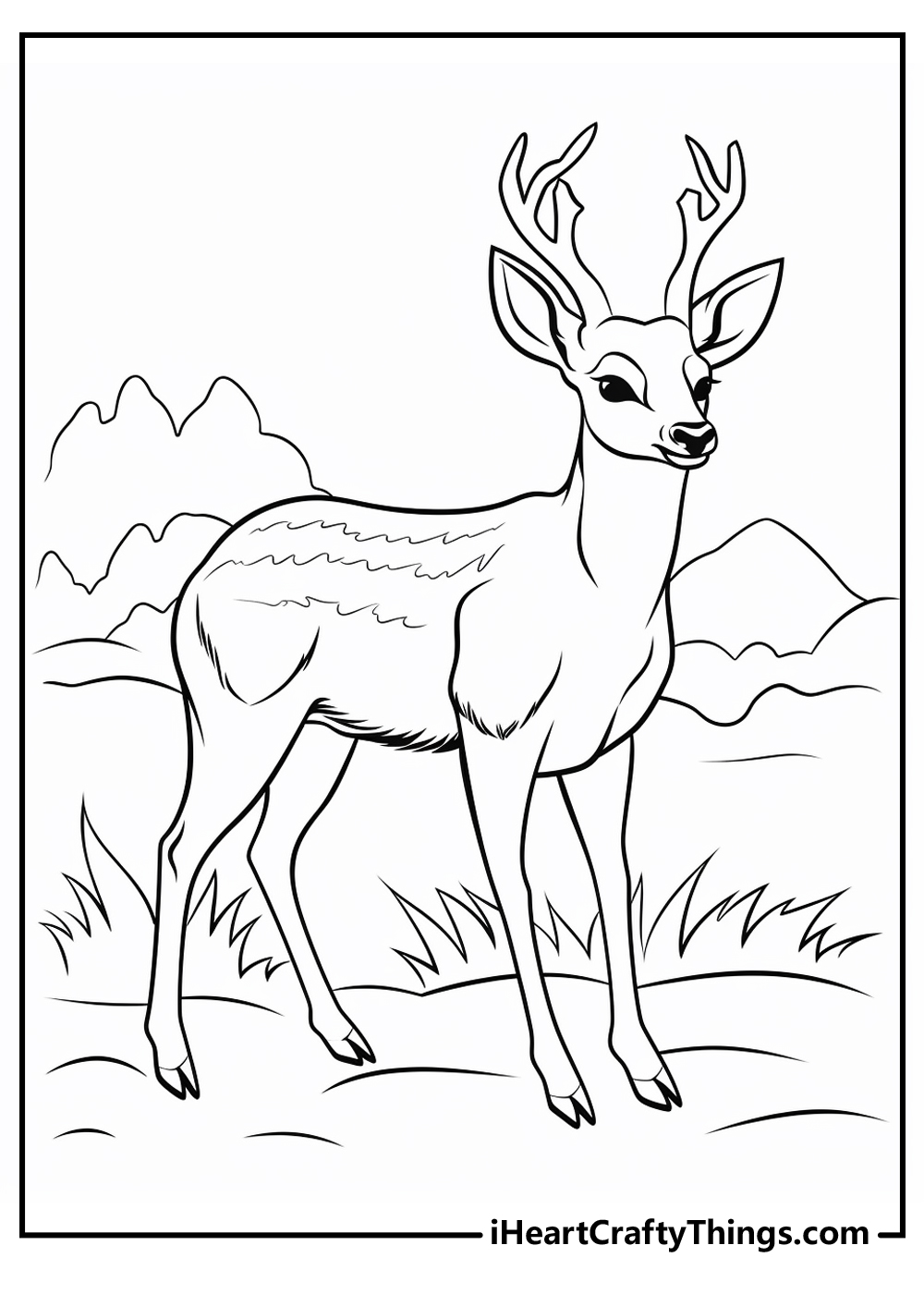 deer coloring sheet