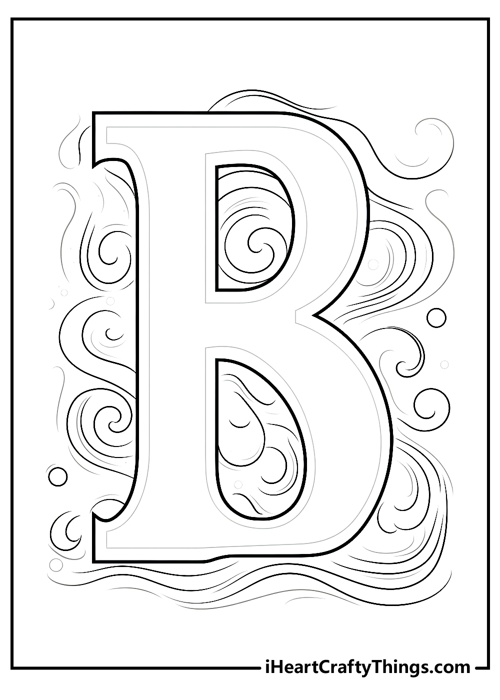 capital letter B coloring sheet