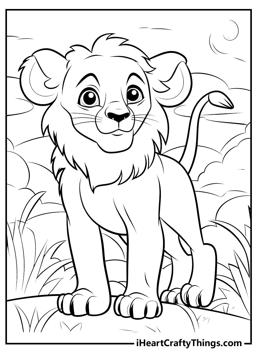 Lion coloring book