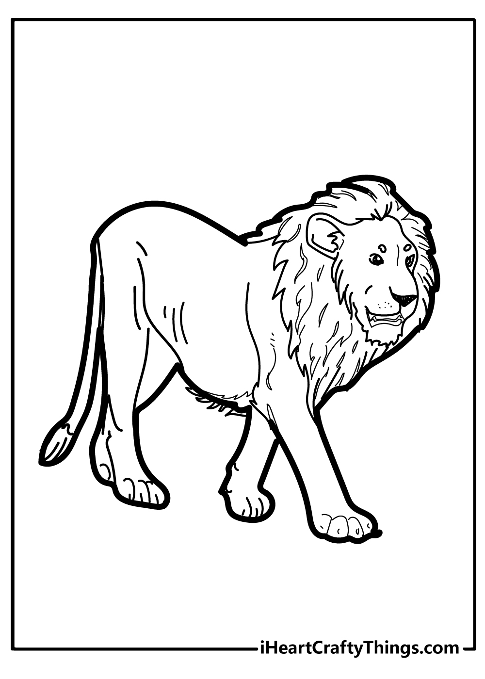 Lion coloring page printable
