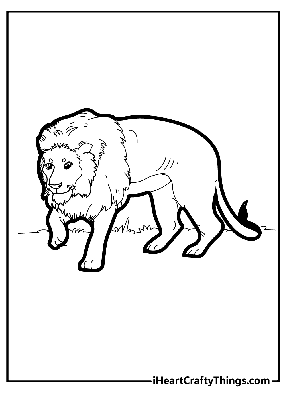 Lion adult coloring page