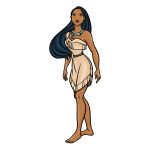 how to draw Pocahontas image