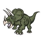 how to draw a Triceratops image