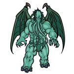 how to draw Cthulhu image