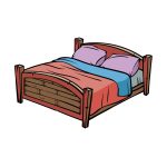 how to draw a bed image