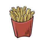 how to draw French Fries image