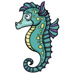 how to draw a Seahorse image